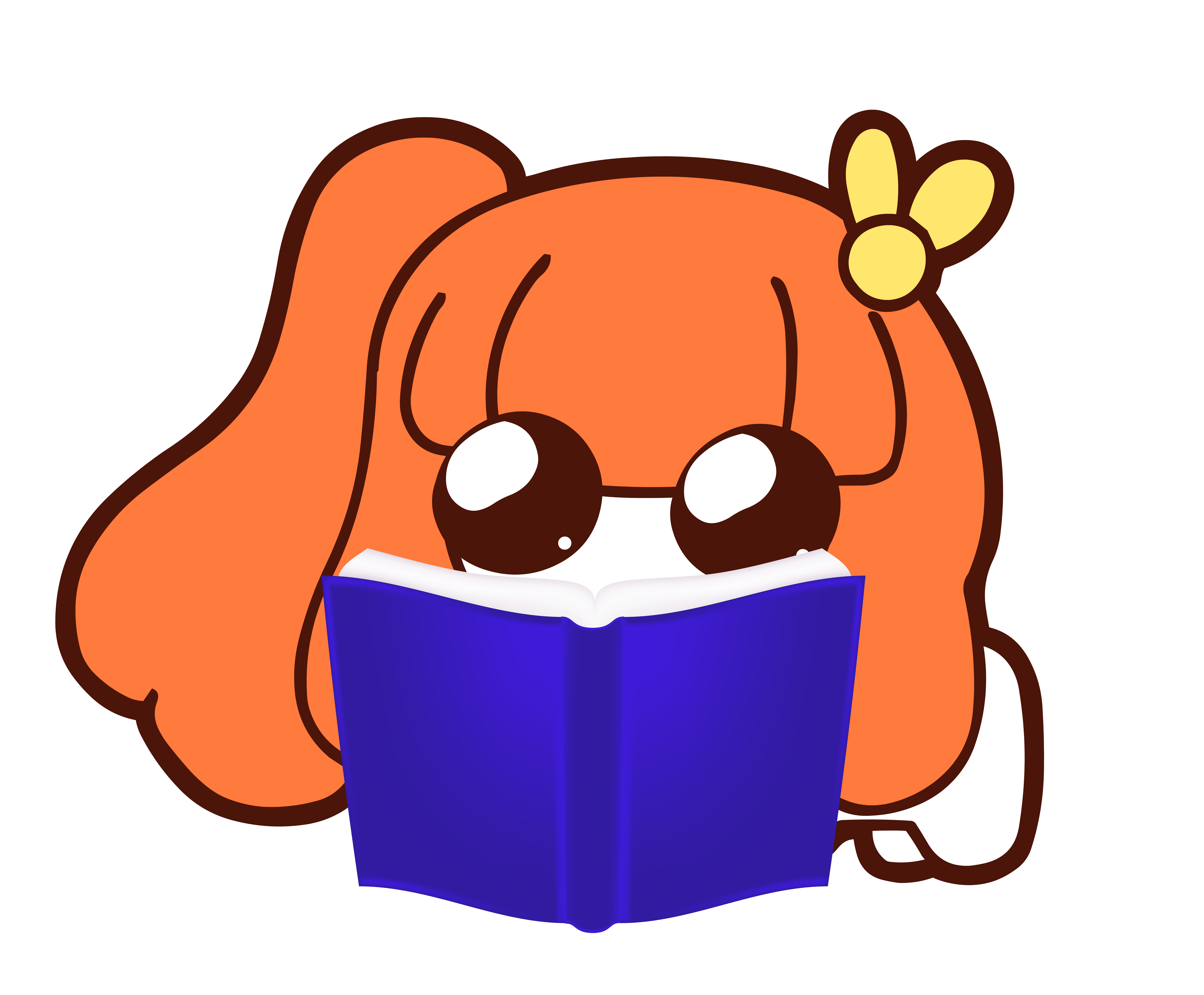 Pudd reading the guestbook (she's pretending to know how to read)